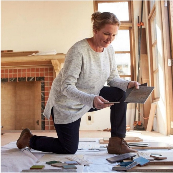 Duluth Trading Co Deux More Double Knit Crew Neck Tunic Heathered Grey Size 2X - Picture 9 of 13